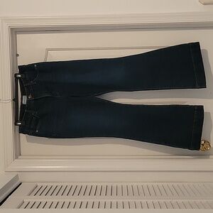 Crown & Ivy Womens Petite flare bottom jeans